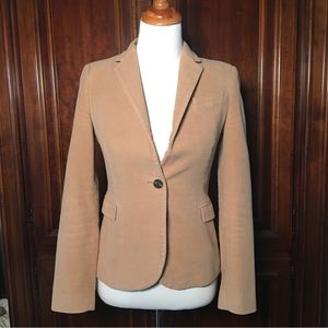 Zara Basic Women's Riding Blazer w/ Elbow Patch Lt Brown Size Small